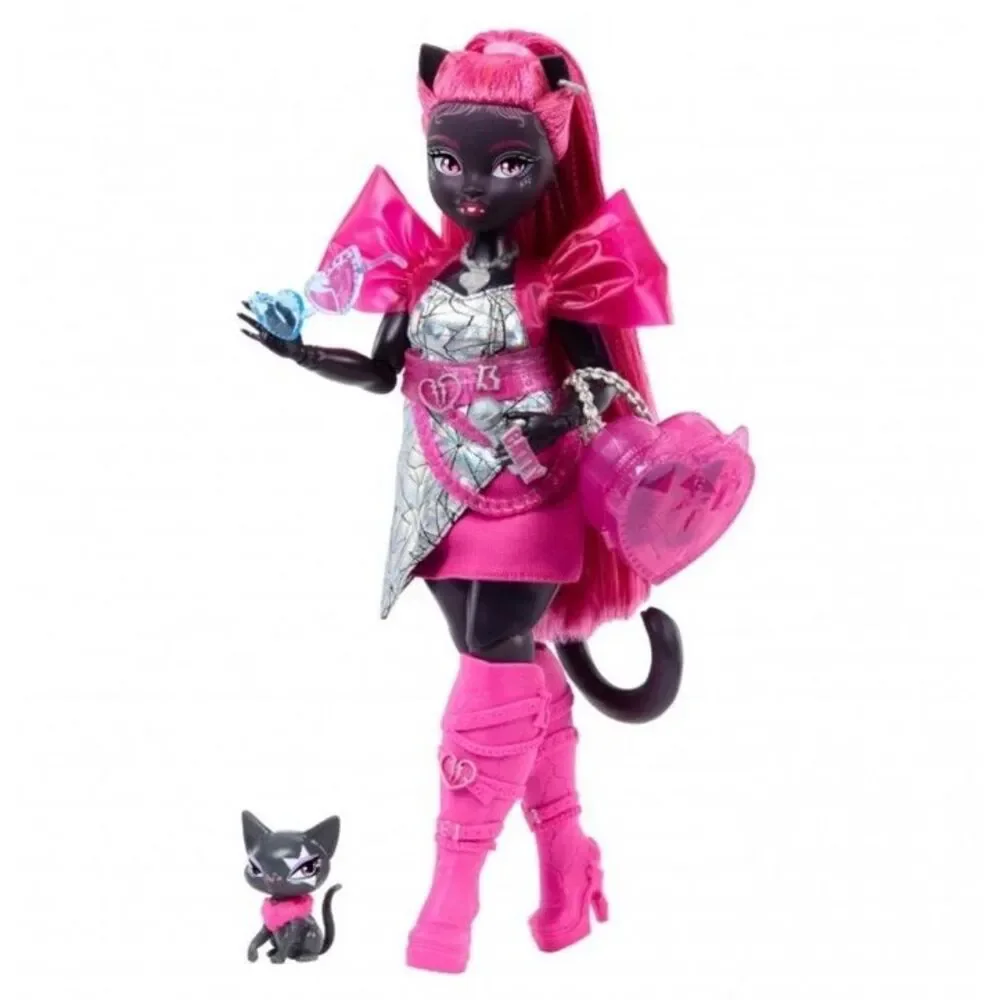 Monster High G3 Catty Noir Fashion Doll‎ with Pet  In Hand
